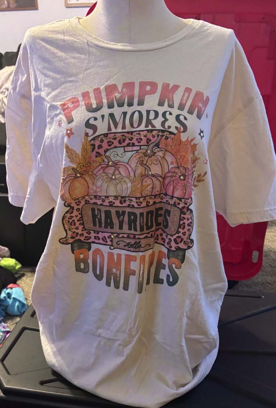 Women’s Fall Hayrides Rhinestone Tee